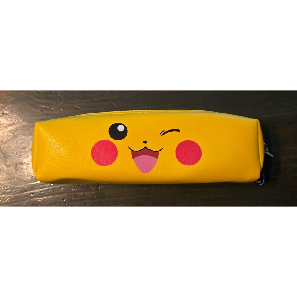 Pokemon Pikachu Pencil Case Cosmetic Bag Yellow Zipper Pouch Nintendo